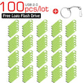 100-Pack Metal USB 2.0 Flash Drives | Custom Logo | 4–64GB USB Flash Drives PRIMED Light Green 128GB