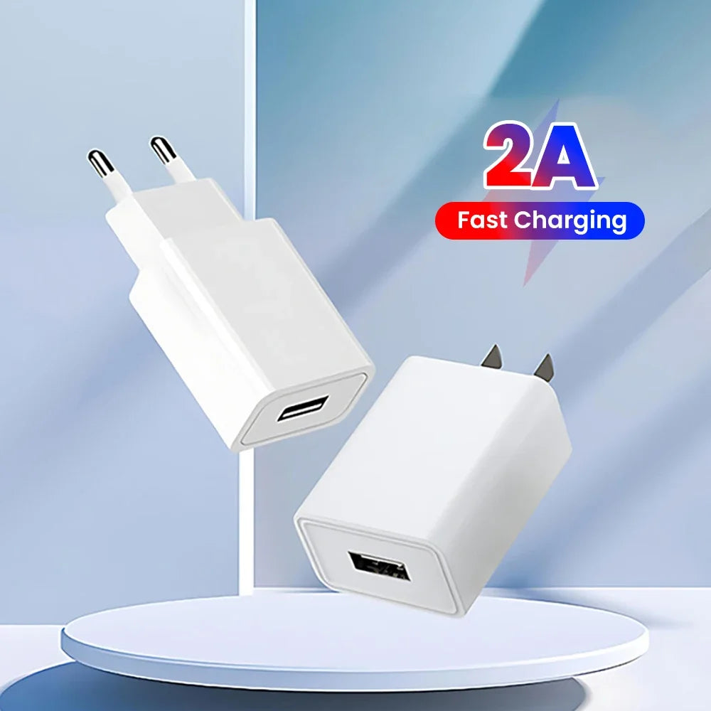 5V 2A USB Wall Charger EU/US Plug – Universal Power Adapter USB Wall Charger PRIMED