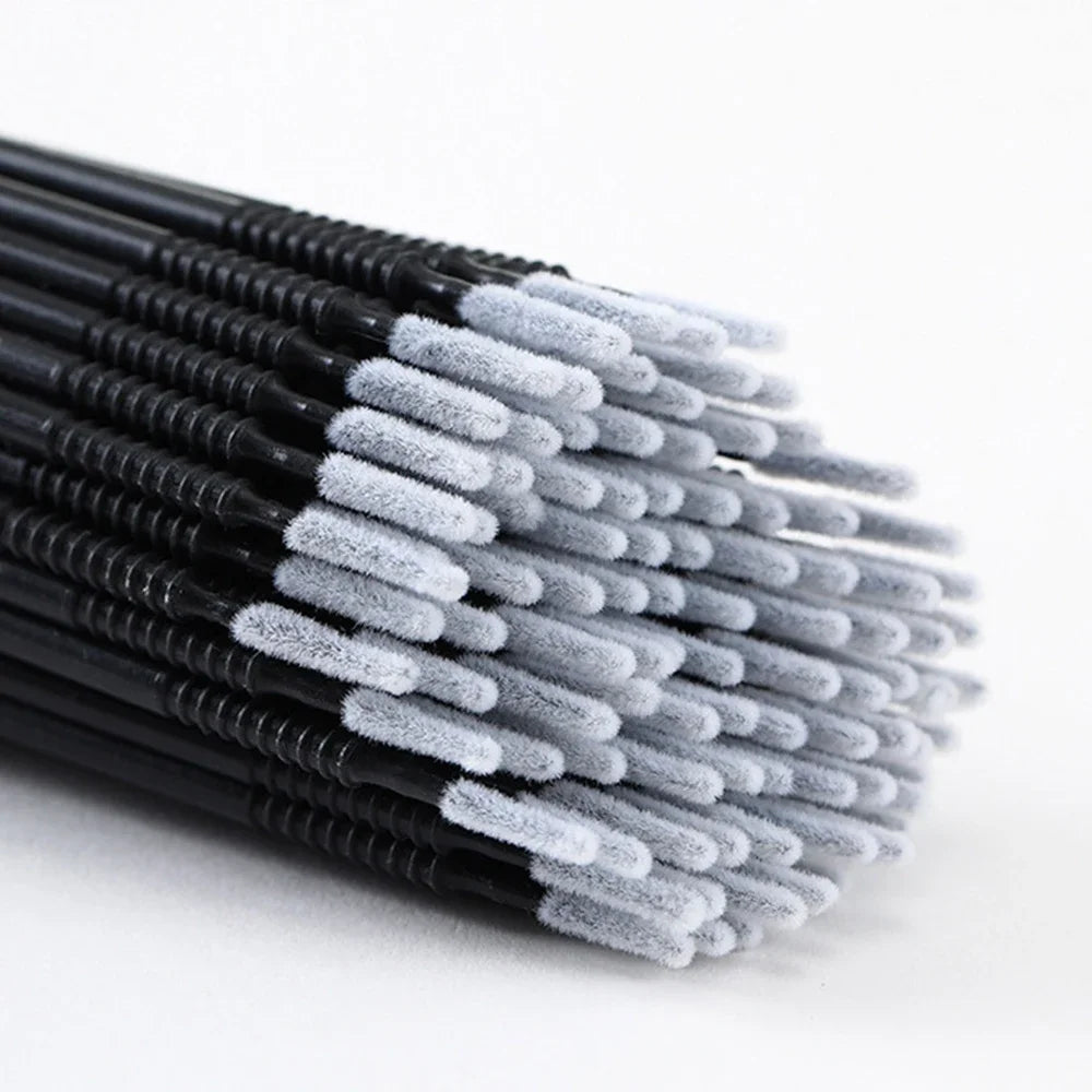 100pcs Microbrush Eyelash Extension Applicator Brushes Lash Applicator Brush PRIMED