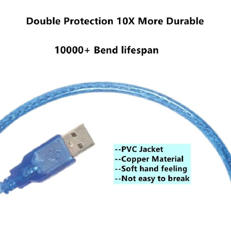 USB 2.0 Printer Cable Type A to B – HP Canon Epson Brother USB Printer Cable PRIMED