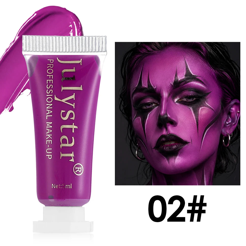 Halloween UV Face & Body Paint Cream – Waterproof Fluorescent Face & Body Paint PRIMED 02 Purple 5ml