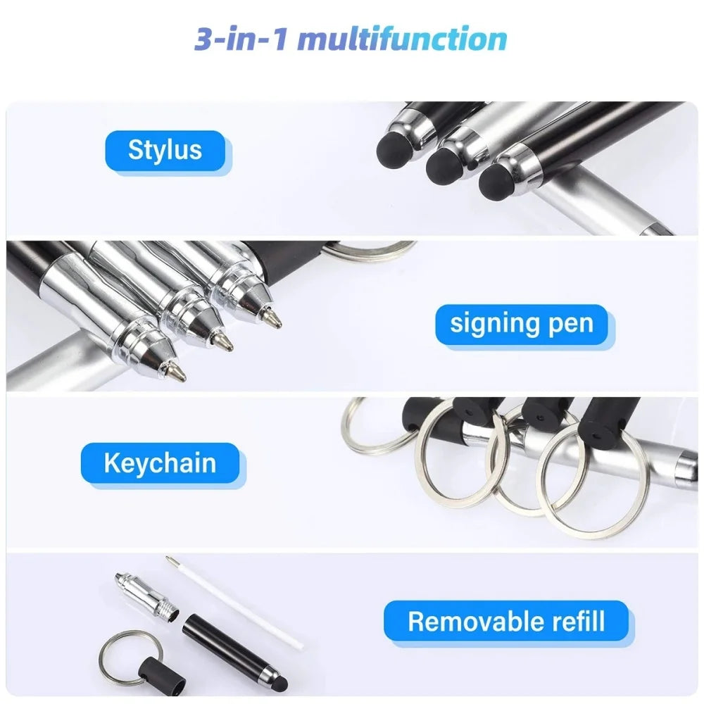 Mini 2-in-1 Stylus & Ballpoint Pen with Keychain | All Phones Stylus Ballpoint Pen PRIMED