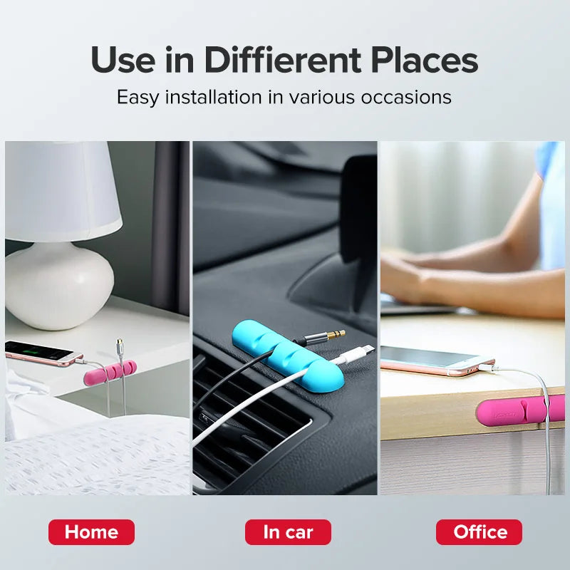UGREEN Silicone Cable Organizer Clips | Cable Management Cable Management Clips PRIMED