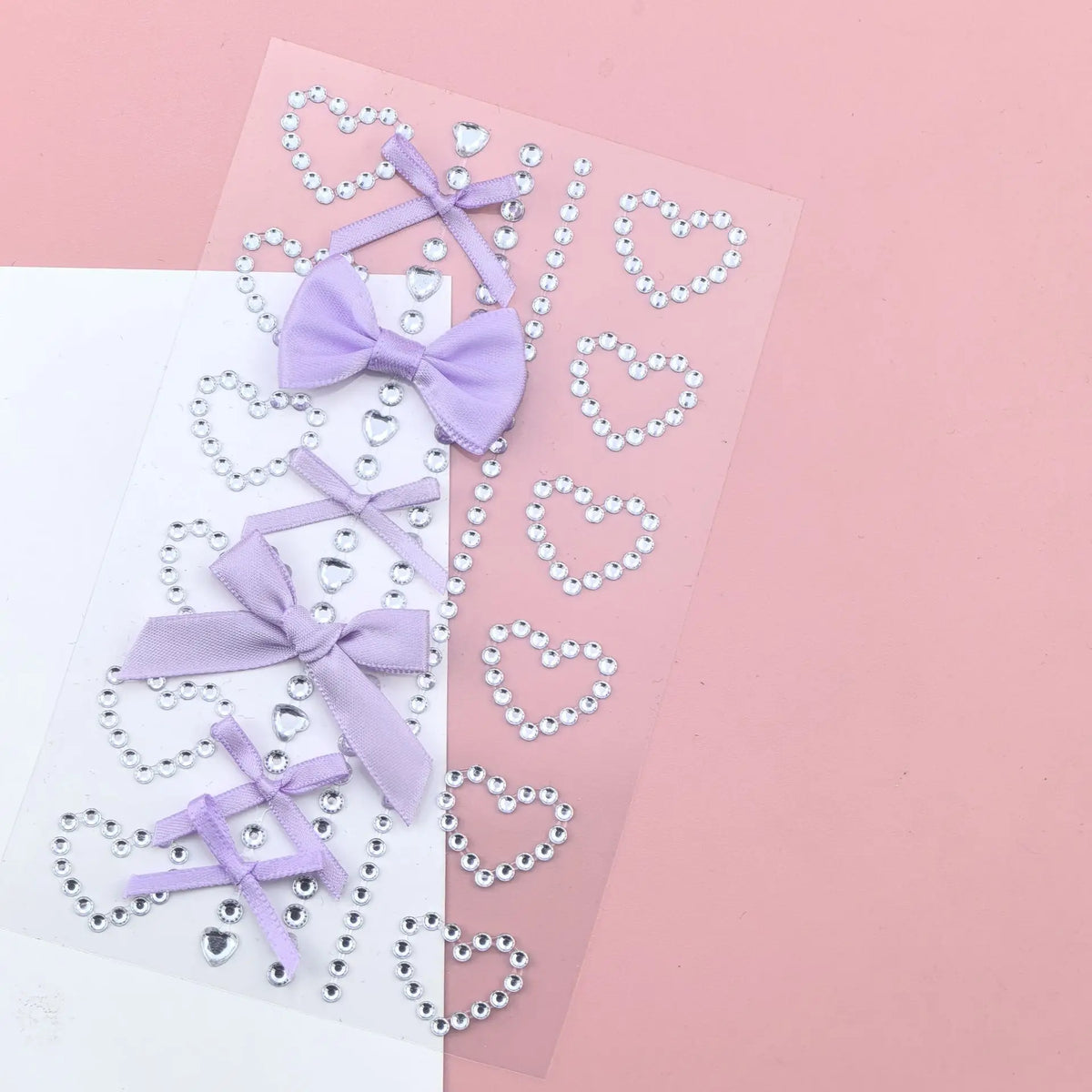 Rhinestone Ribbon Bow Face Stickers – DIY Temporary Tattoo Makeup