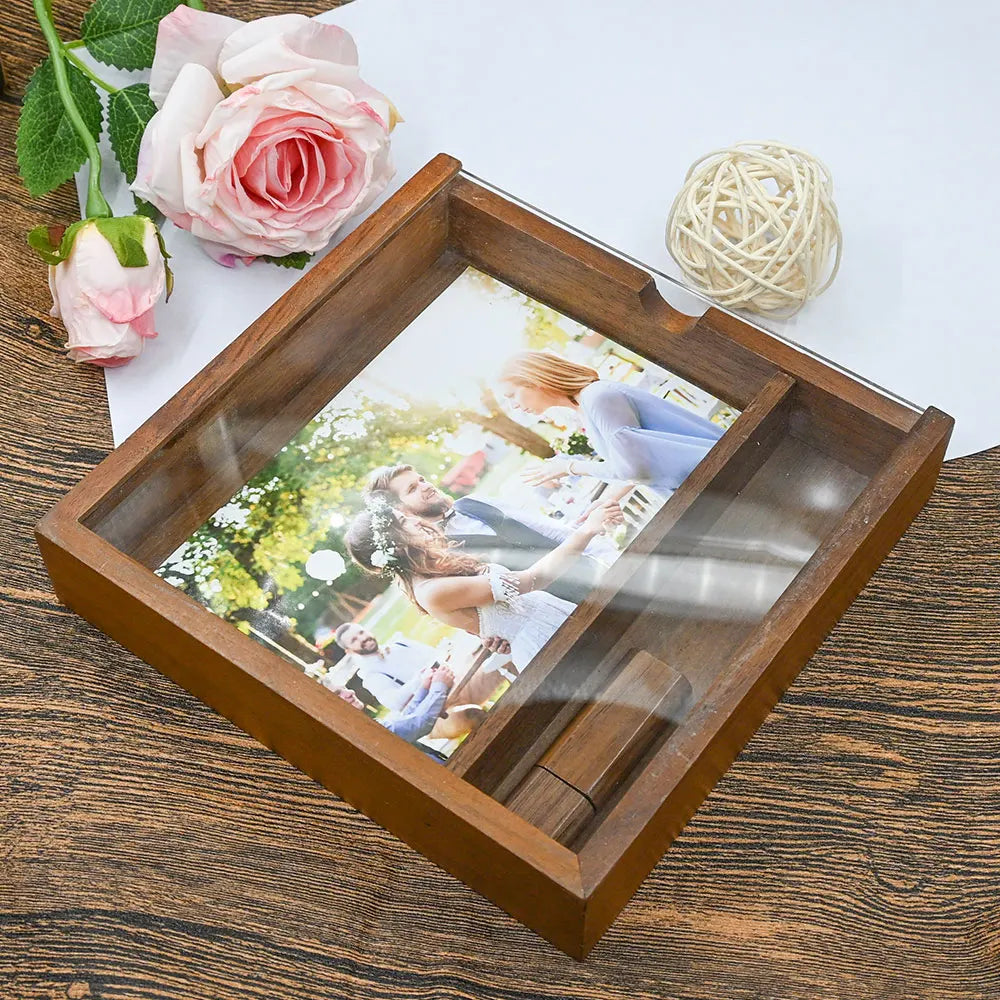 5-Pack Wooden Box USB 3.0 Flash Drive | Free Custom Logo USB Flash Drive PRIMED