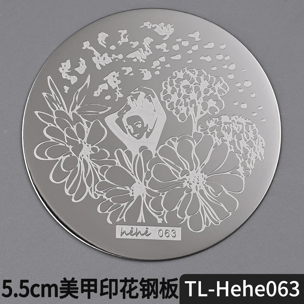 Nail Stamping Plate 5.5cm – Butterfly Flower Lace Stencil