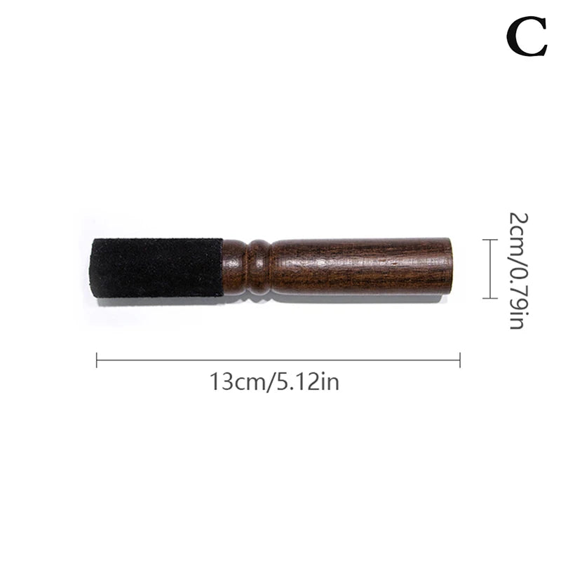 Tibetan Singing Bowl Leather Mallet – Handmade Peach Wood