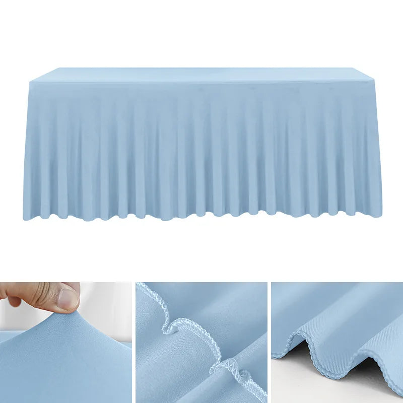 Spandex Rectangle Tablecloth – Waterproof & Washable Table Cover