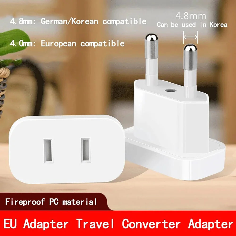 US to EU Travel Plug Adapter – CE Certified, Surge Protection Travel Plug Adapter PRIMED