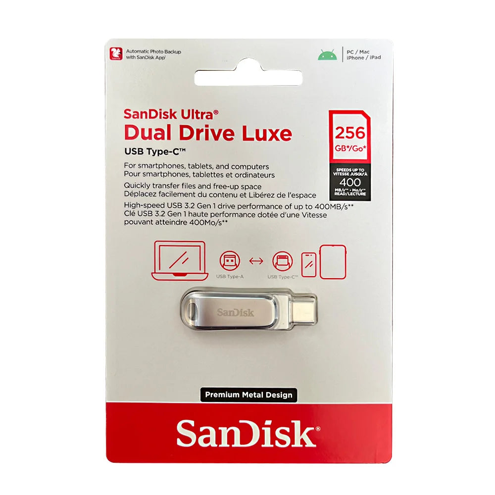 SanDisk Ultra Dual Drive Luxe USB 3.2 Type-C Flash Drive SDDDC4 USB Flash Drive PRIMED