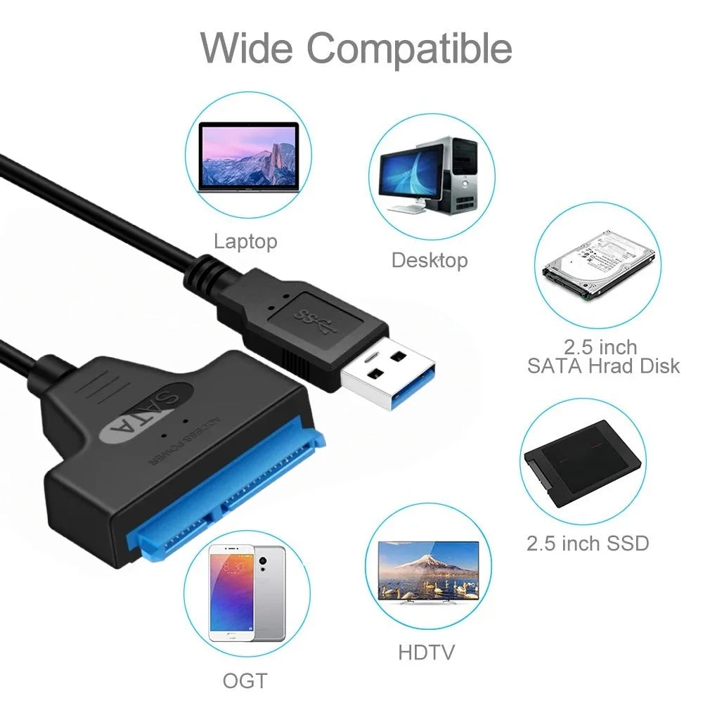 SATA to USB 3.0 Adapter Cable | 2.5" HDD & SSD Converter SATA USB Adapter PRIMED