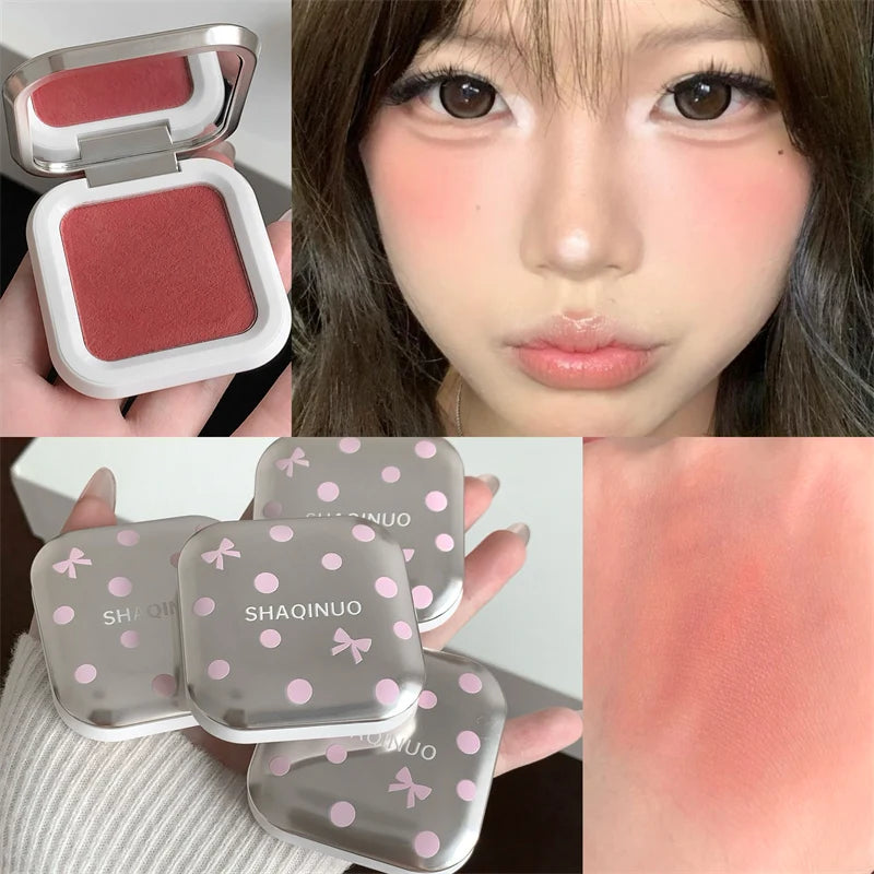 SHAQINUO Matte Blush Powder – Natural Cheek Tint 4 Shades Blush Powder PRIMED