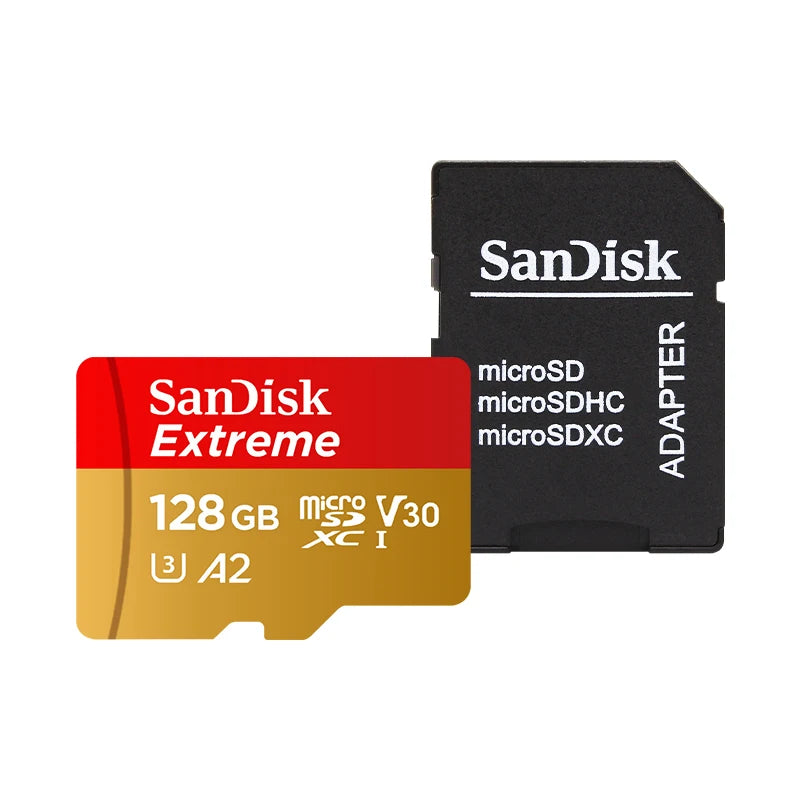 SanDisk Extreme microSDXC U3 V30 A2 – Up to 190MB/s | 64–256GB microSD Memory Card PRIMED A2 microSDXC 128GB