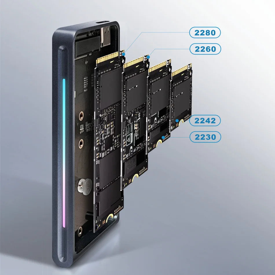 UTHAI M9 NVMe M.2 SSD Enclosure 10Gbps USB RGB Aluminum Case SSD Enclosure PRIMED