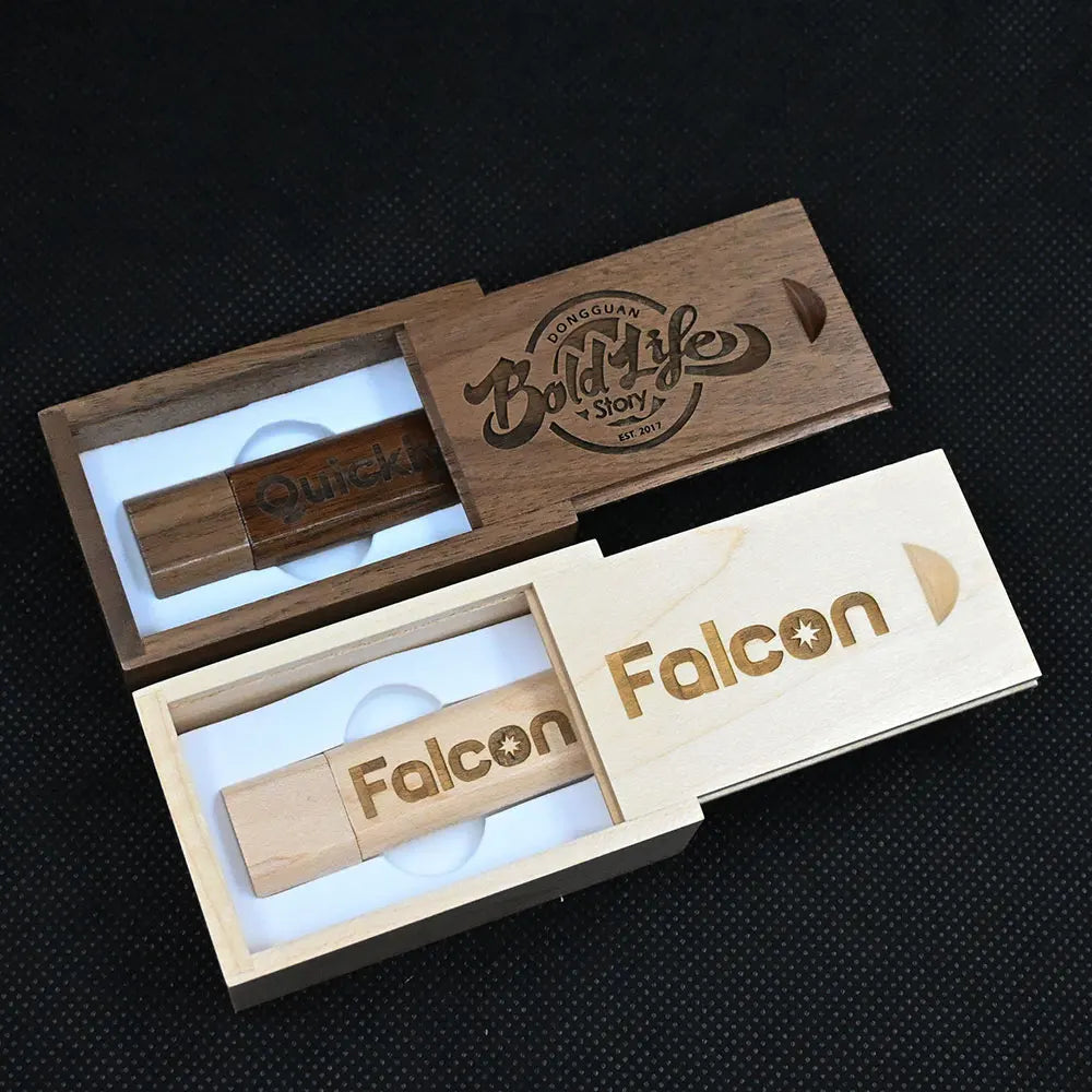 30-Pack Custom Logo Wooden USB 3.0 Flash Drives 16GB 32GB Wooden USB Flash Drive PRIMED