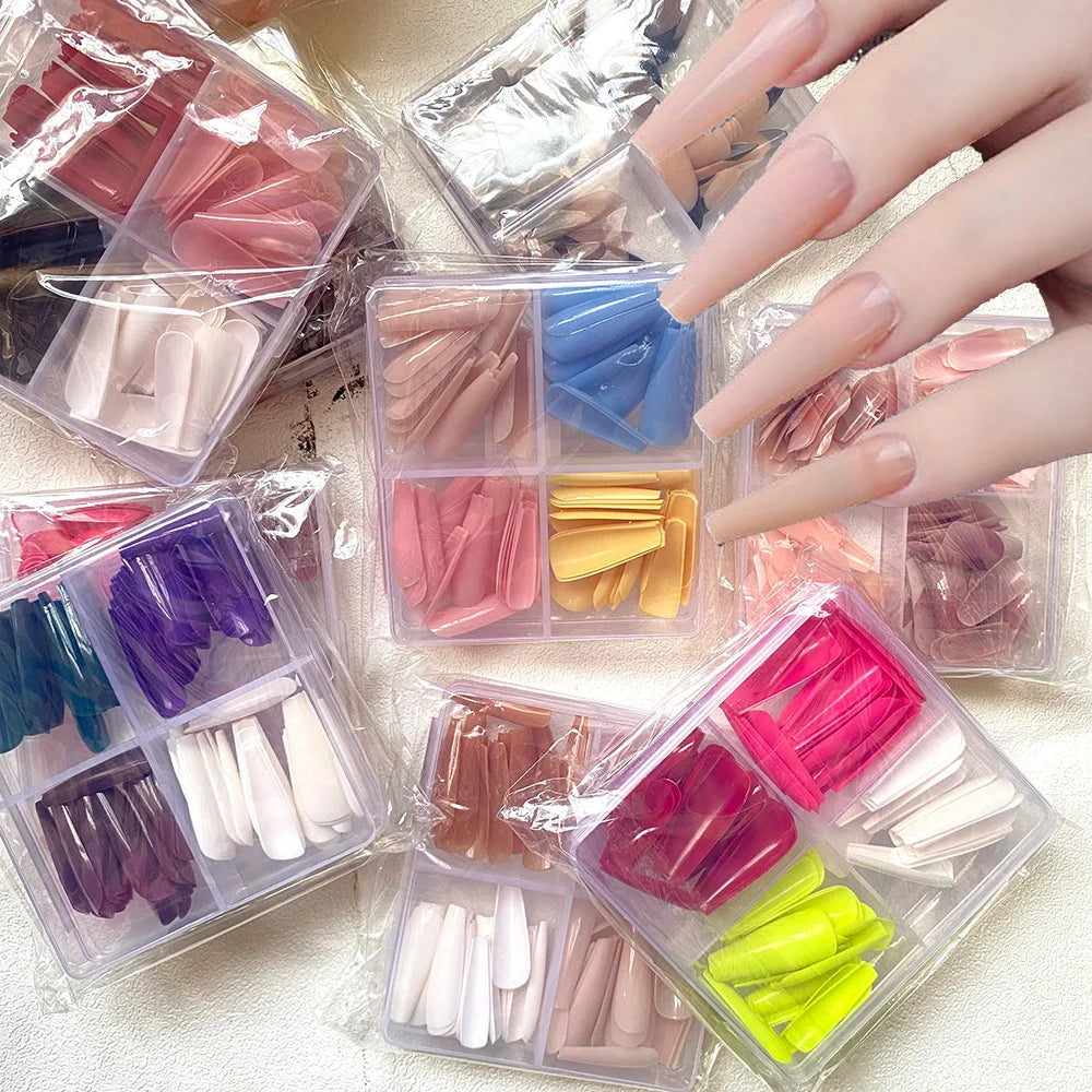 96Pcs Press On Nails – Coffin Ballet French Full Cover Tips