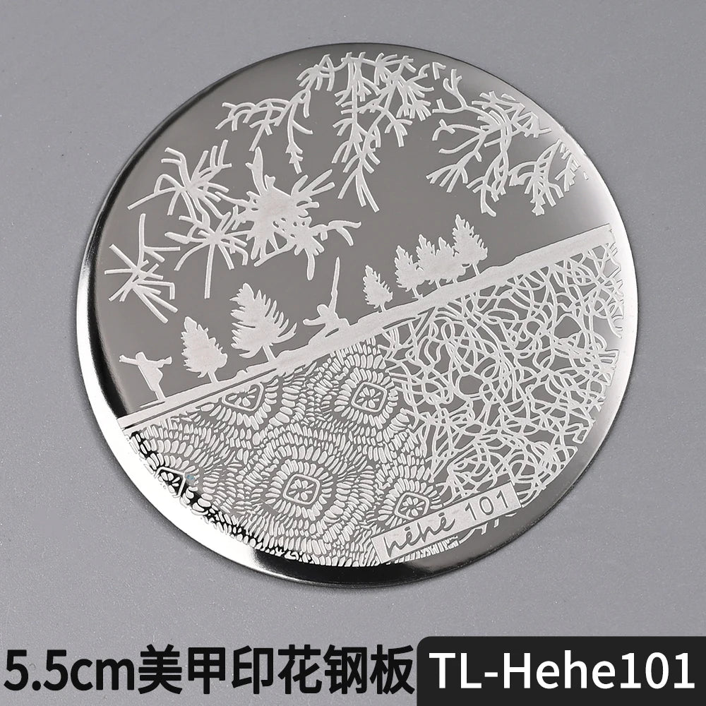 Nail Stamping Plate 5.5cm – Butterfly Flower Lace Stencil