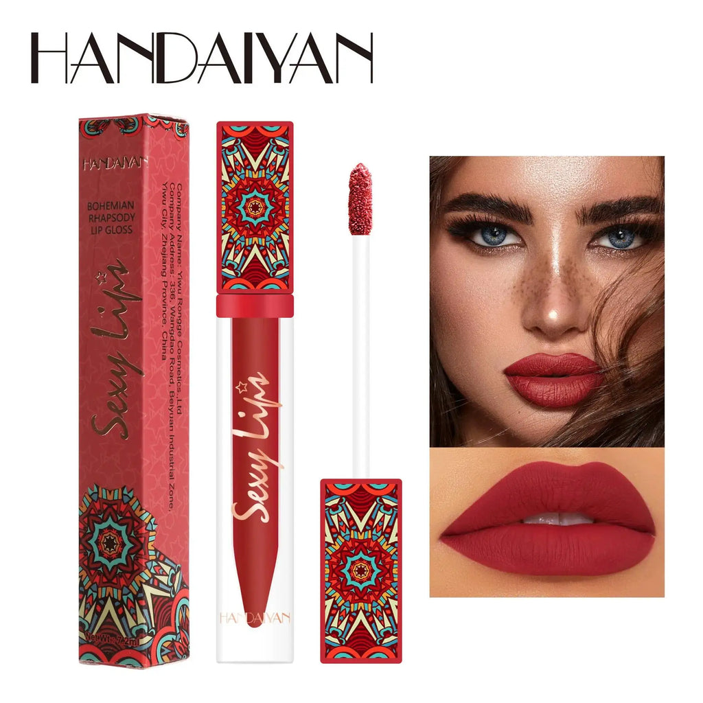 Handaiyan Bohemian Matte Liquid Lipstick – 6 Earth Tone Shades Matte Liquid Lipstick PRIMED