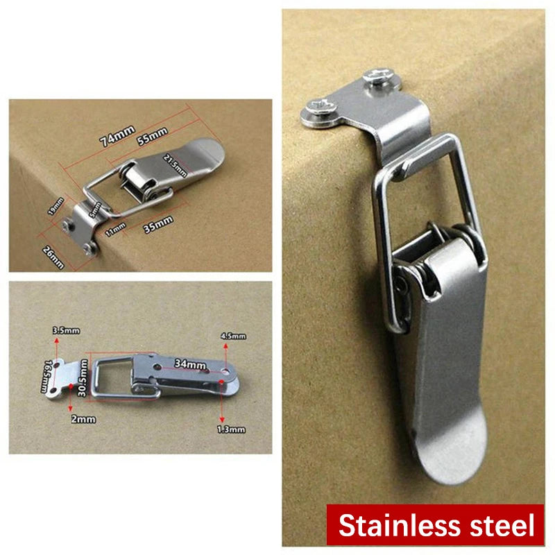 Stainless Steel Spring Toggle Draw Latch Hasp Clasp Lock