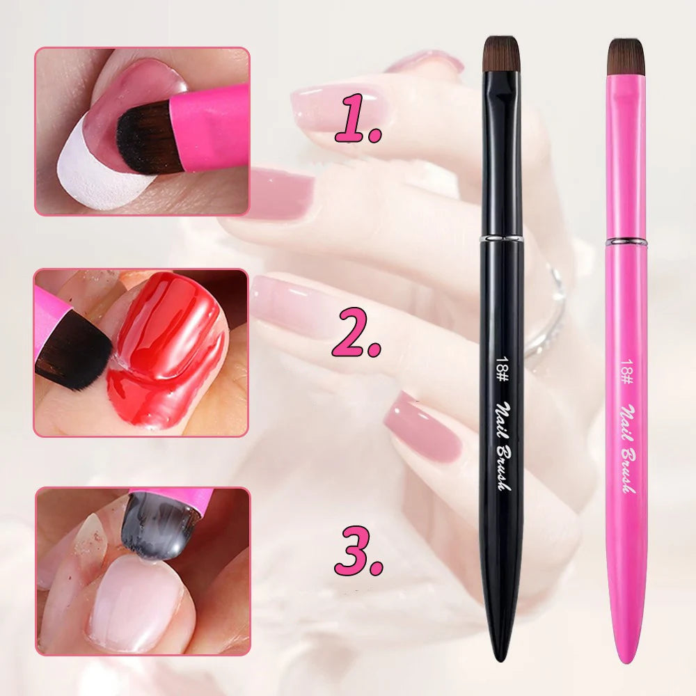 Round Tip Nail Art Brush – Metal Handle & Nylon Bristles Nail Art Brush PRIMED
