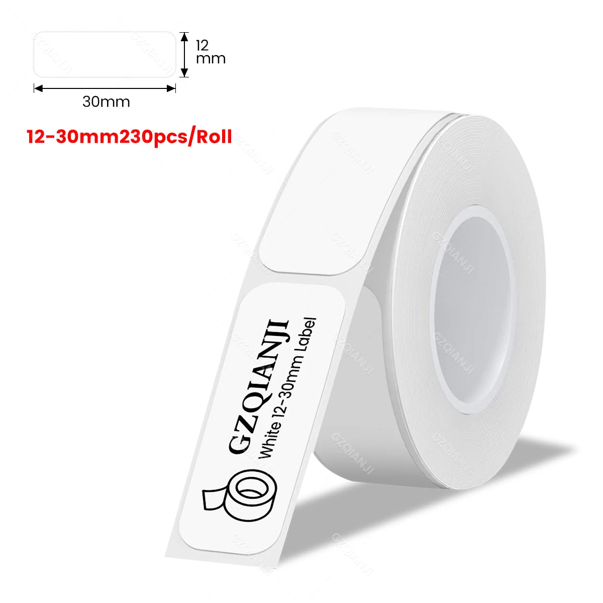 P15 Thermal Label Rolls – Multi-Size White & Transparent Stickers Thermal Label Rolls PRIMED 12-30mm230pcs