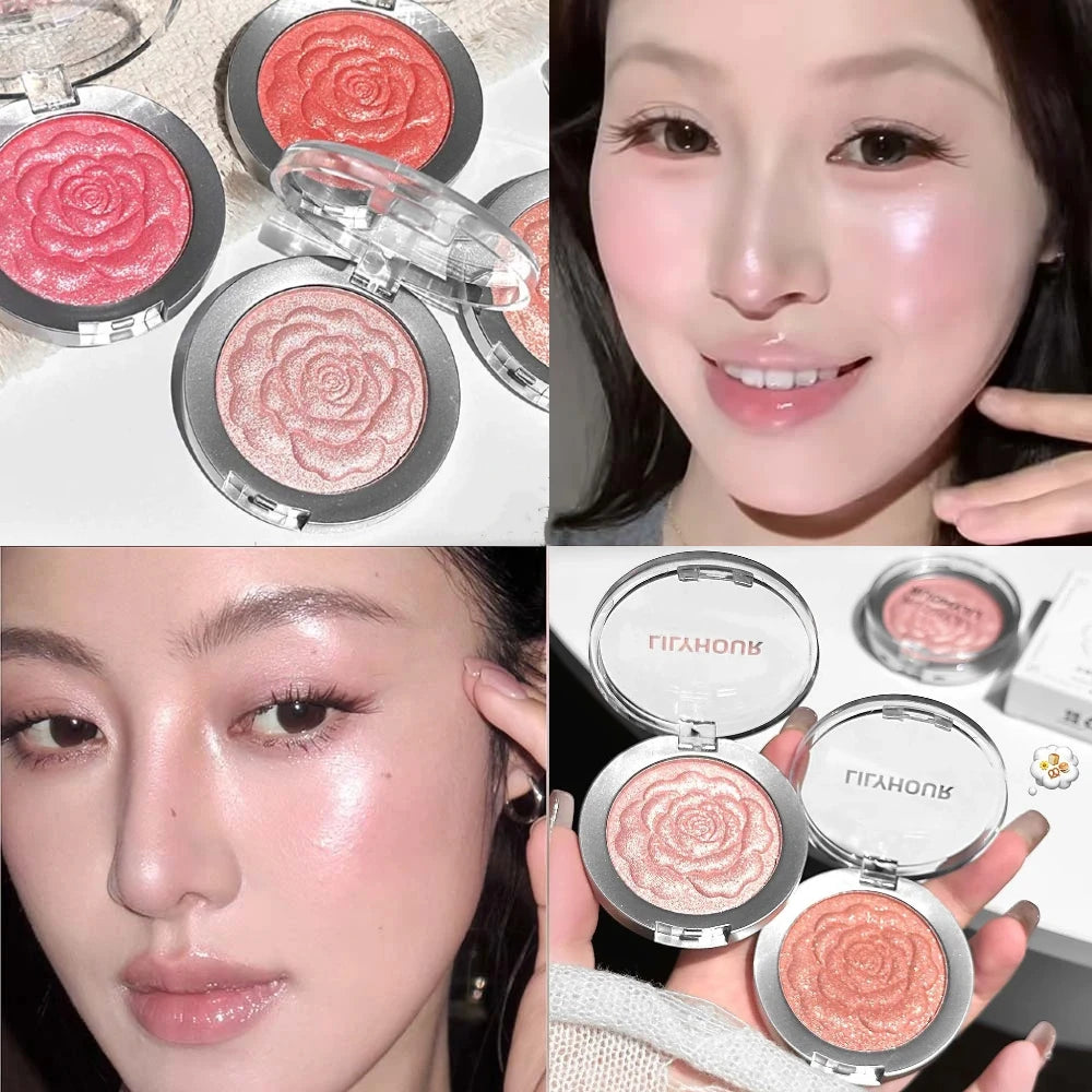 Shimmer Blush Palette – Mineral Pigment Contour & Highlight