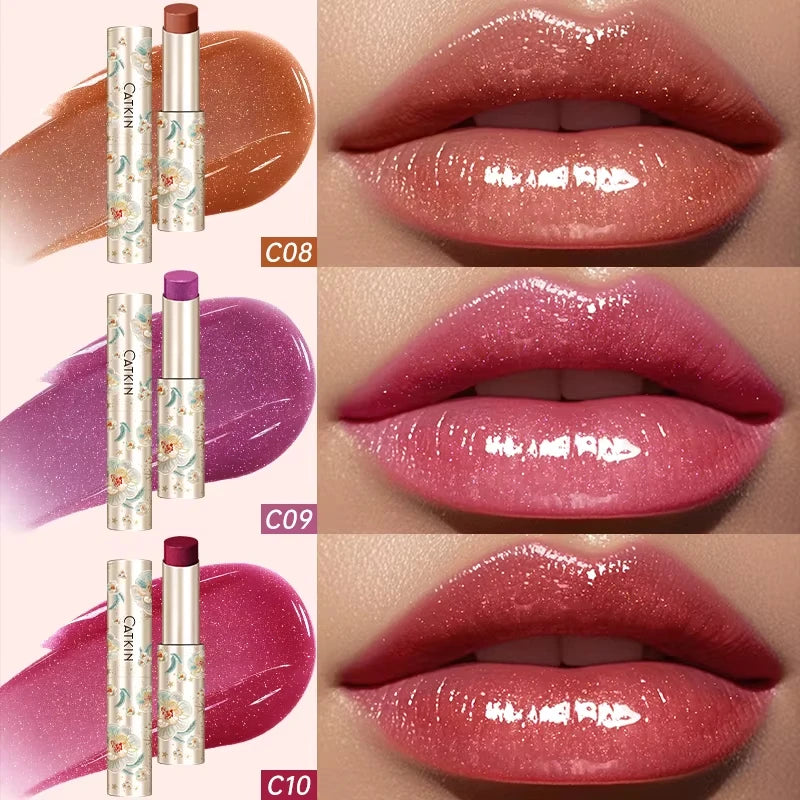 CATKIN 3PCS Glossy Lip Balm Set | Mirror Shine 12H Hydrating Lip Balm Set PRIMED C08 C09 C10