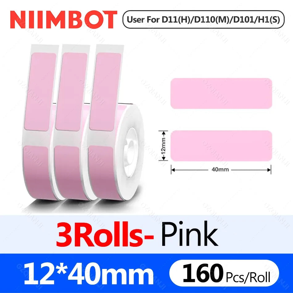 Niimbot D11H 300DPI Bluetooth Thermal Label Printer Portable Bluetooth Label Printer PRIMED Only 3PK12-40mm