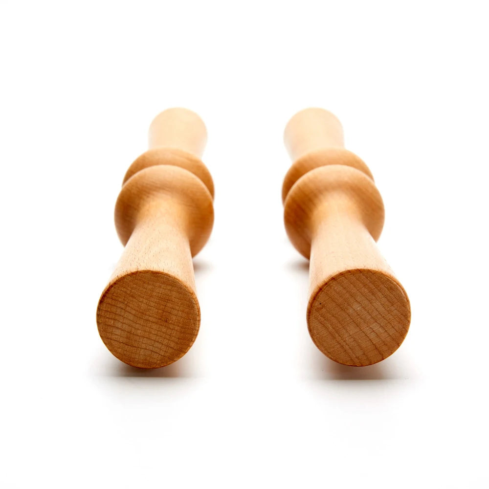 Wood Back Roller & Spine Stretcher – Manual Body Massager Back Massage Roller PRIMED