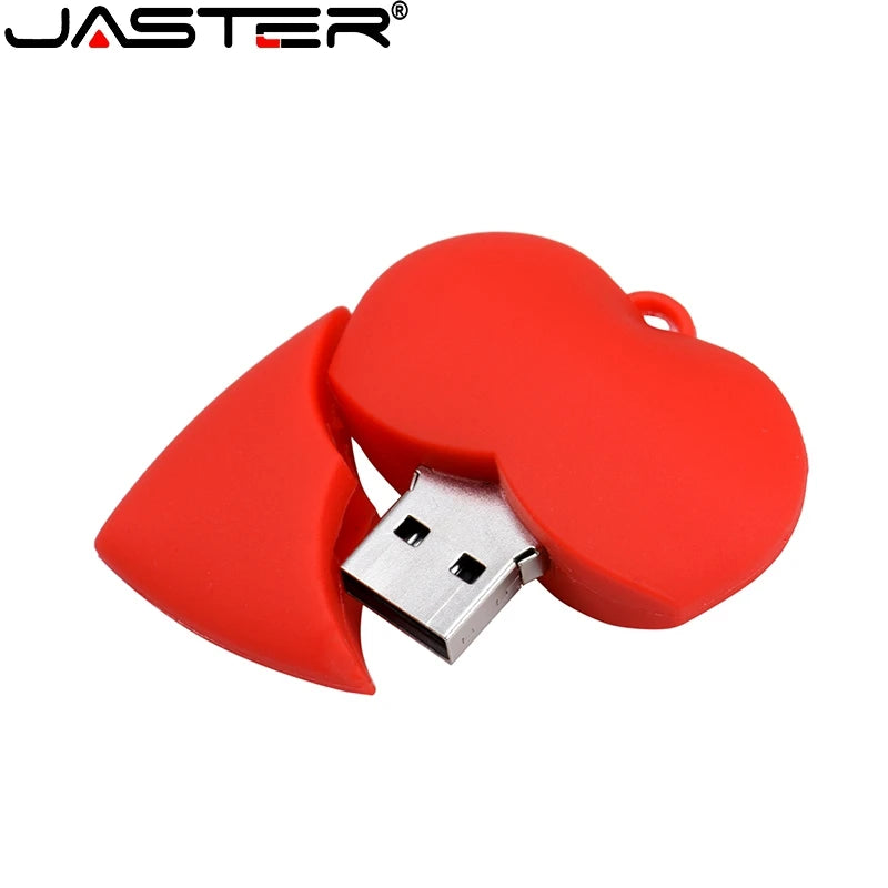 Heart-Shaped USB Flash Drive | Cute Gift 4GB–128GB Pen Drive USB Flash Drive PRIMED