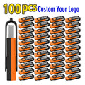 100-Pack Custom Logo Metal USB 2.0 Flash Drive 128MB–128GB Custom USB Flash Drive PRIMED 32GB x 100PCS black-orange-A