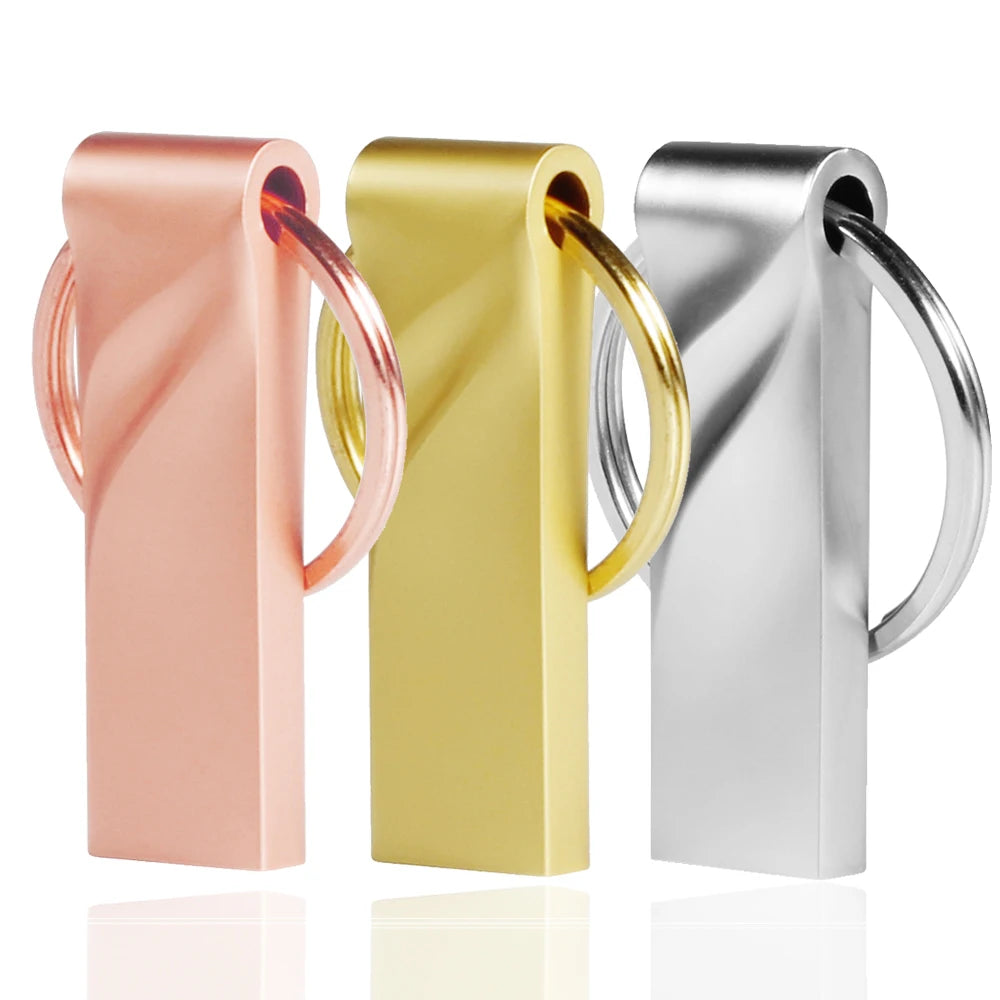 JASTER Metal USB 3.0 Flash Drive 8GB–128GB Gold Mini Pen Drive USB Flash Drive PRIMED