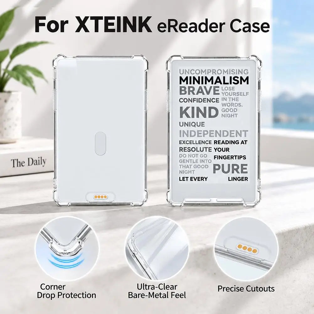 XTEINK X4 Classic Clear TPU Case | Airbag Drop Protection