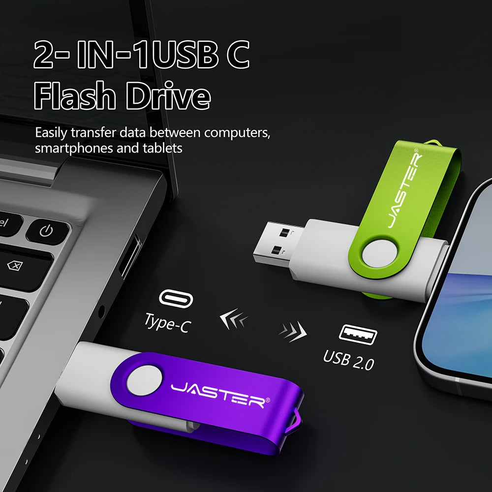 50-Pack USB-C 3.0 Flash Drives 128GB | Free Custom Logo USB Flash Drive PRIMED