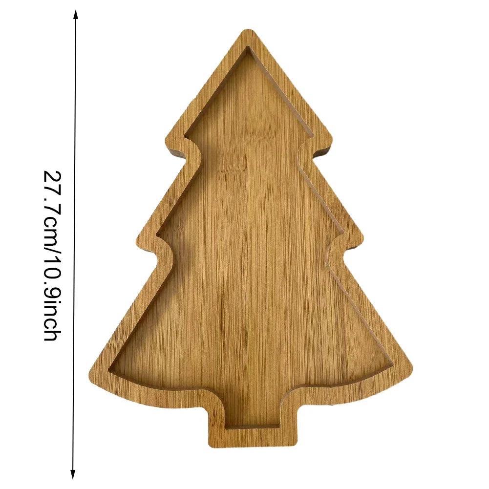 Wood Christmas Tree Serving Tray | Charcuterie & Snack Board Wooden Serving Tray PRIMED Christmas Tree C