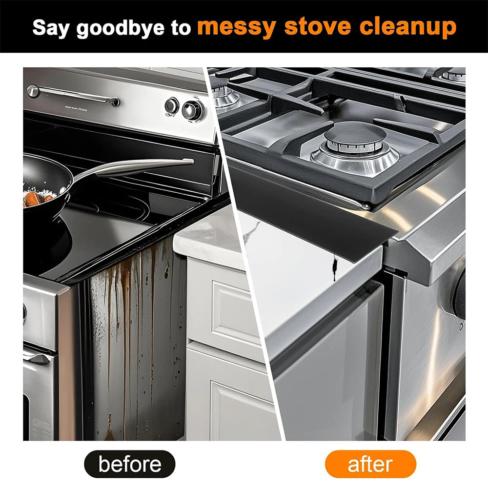 Silicone Stove Gap Covers – Heat-Resistant Gap Filler 2 Pcs Stove Gap Cover PRIMED