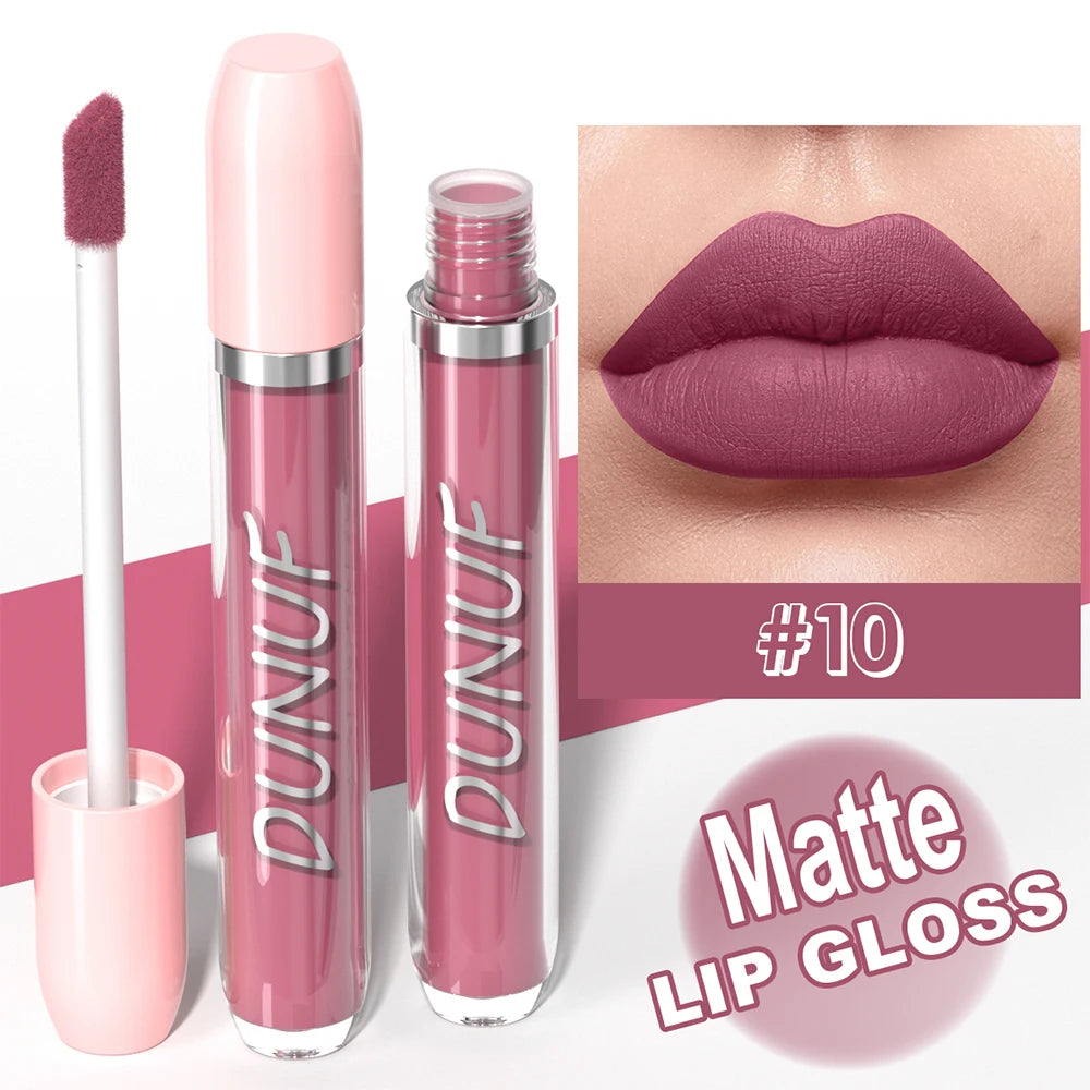 Velvet Matte Liquid Lip Gloss 25 Colors – Waterproof & Long-Lasting