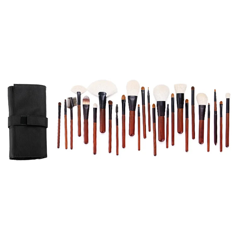 26-Piece Goat Hair Makeup Brush Set – Full Professional Kit