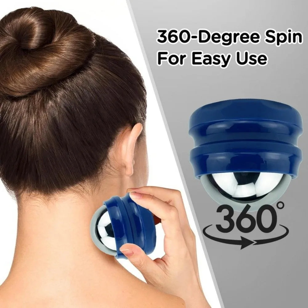360° Stainless Steel Massage Roller Ball – Hot & Cold Therapy