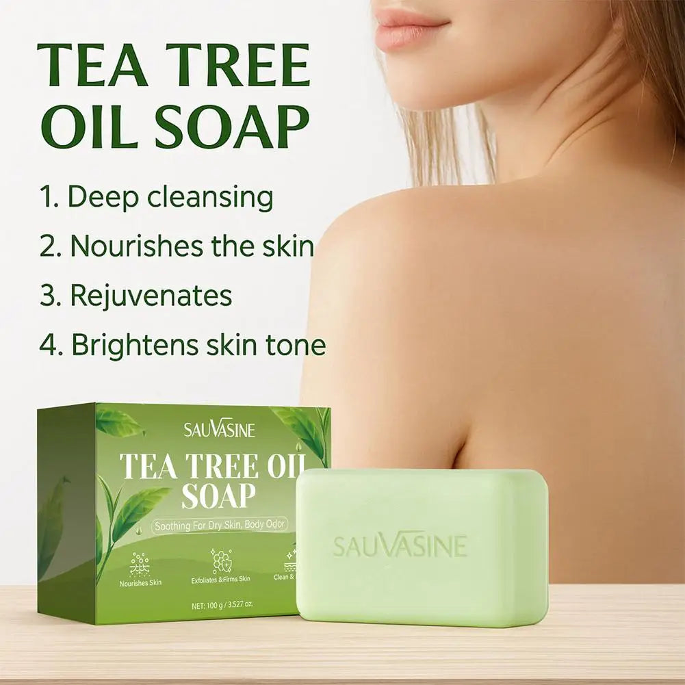 Tea Tree Oil Soap Bar – Deep Pore Cleansing Body & Feet