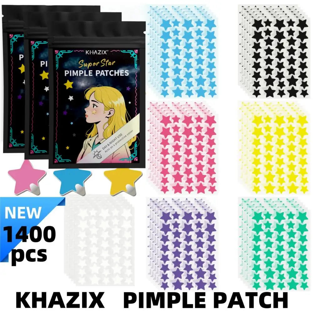 Ultra-Thin Star Acne Patches – Multi-Color Concealer Dots