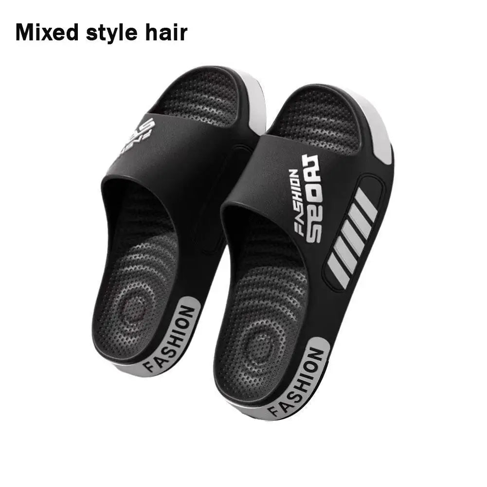 Men's Wide Fit EVA Slide Sandals – Anti-Slip Beach Slippers