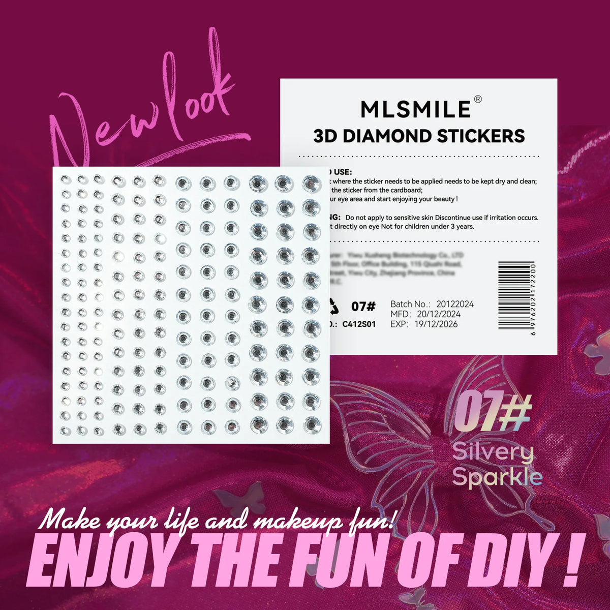 MLSMILE 3D Laser Face Tattoo Stickers | Eye Makeup Beauty