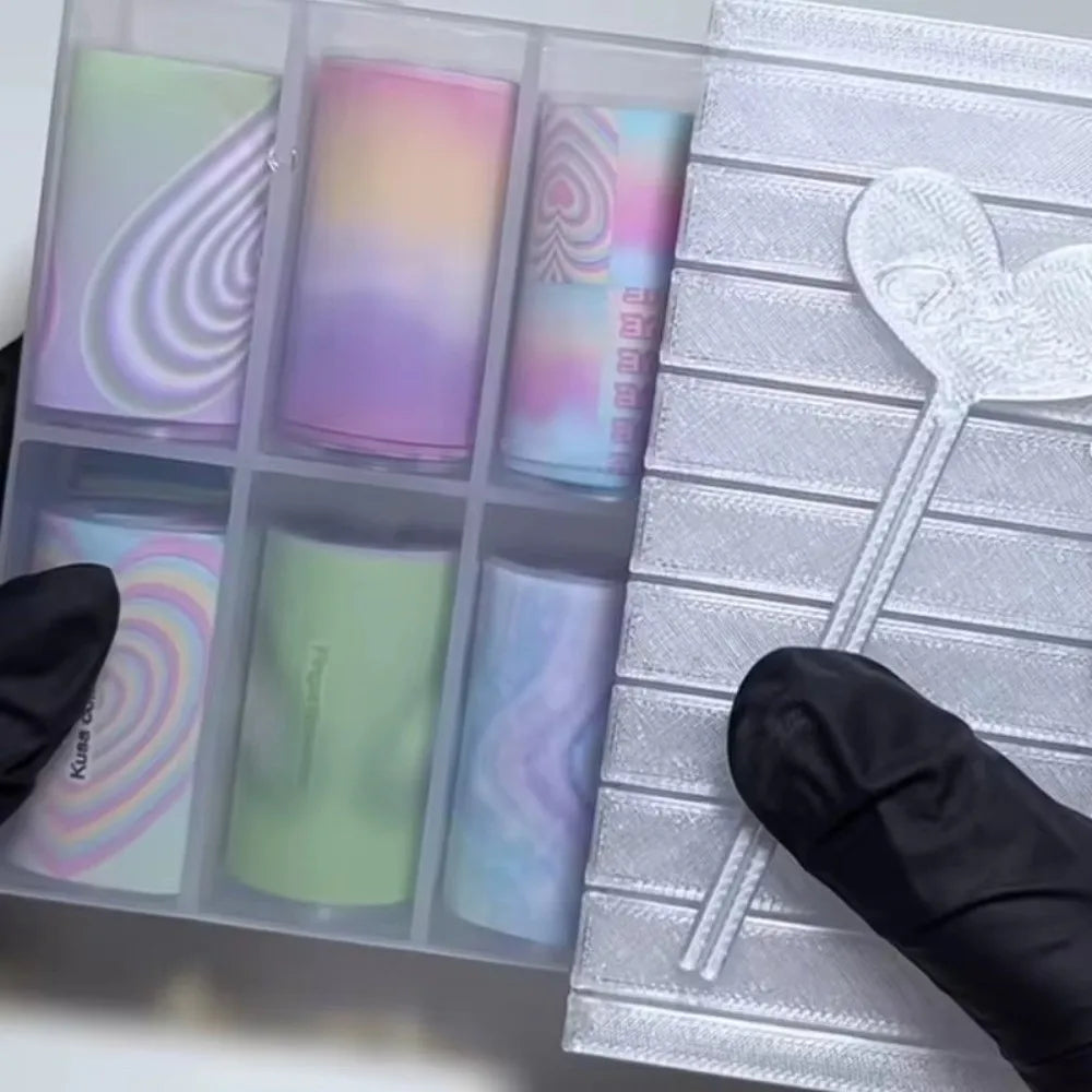 10-Grid Nail Foil Storage Box – 3D Printed Nail Art Organizer