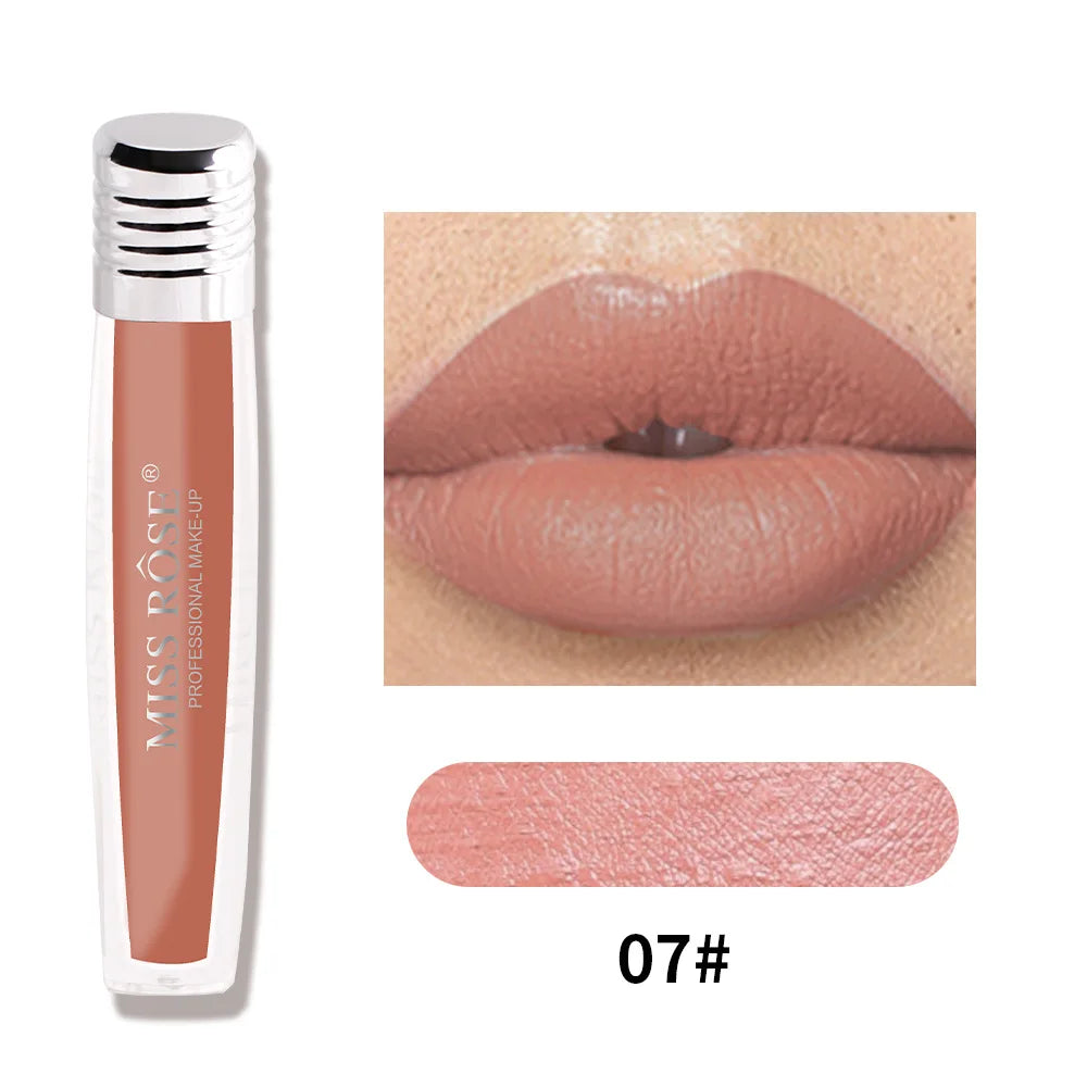 MISS ROSE Velvet Matte Longwear Lipstick & Pearl Lip Glaze Matte Lip Glaze PRIMED M6701-001V-07