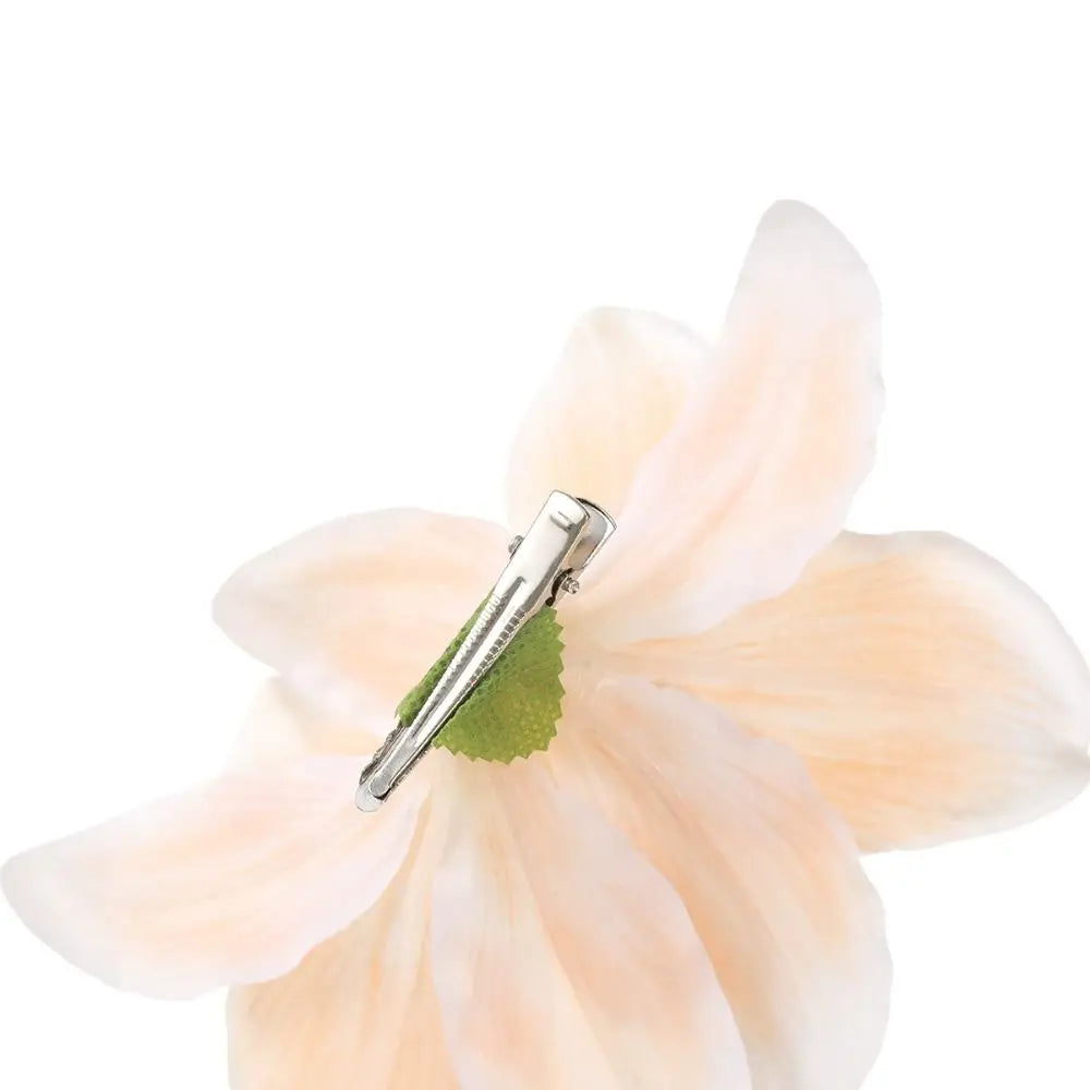 Lily Flower Duckbill Hair Clip | Bohemian Double Flower Floral Hair Clip PRIMED
