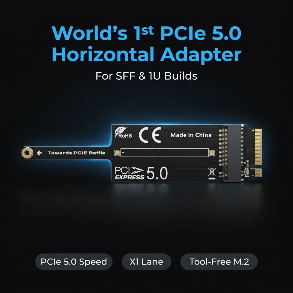 TISHRIC PCIe 5.0/4.0 M.2 NVMe Expansion Card x1 to x16 NVMe Expansion Card PRIMED