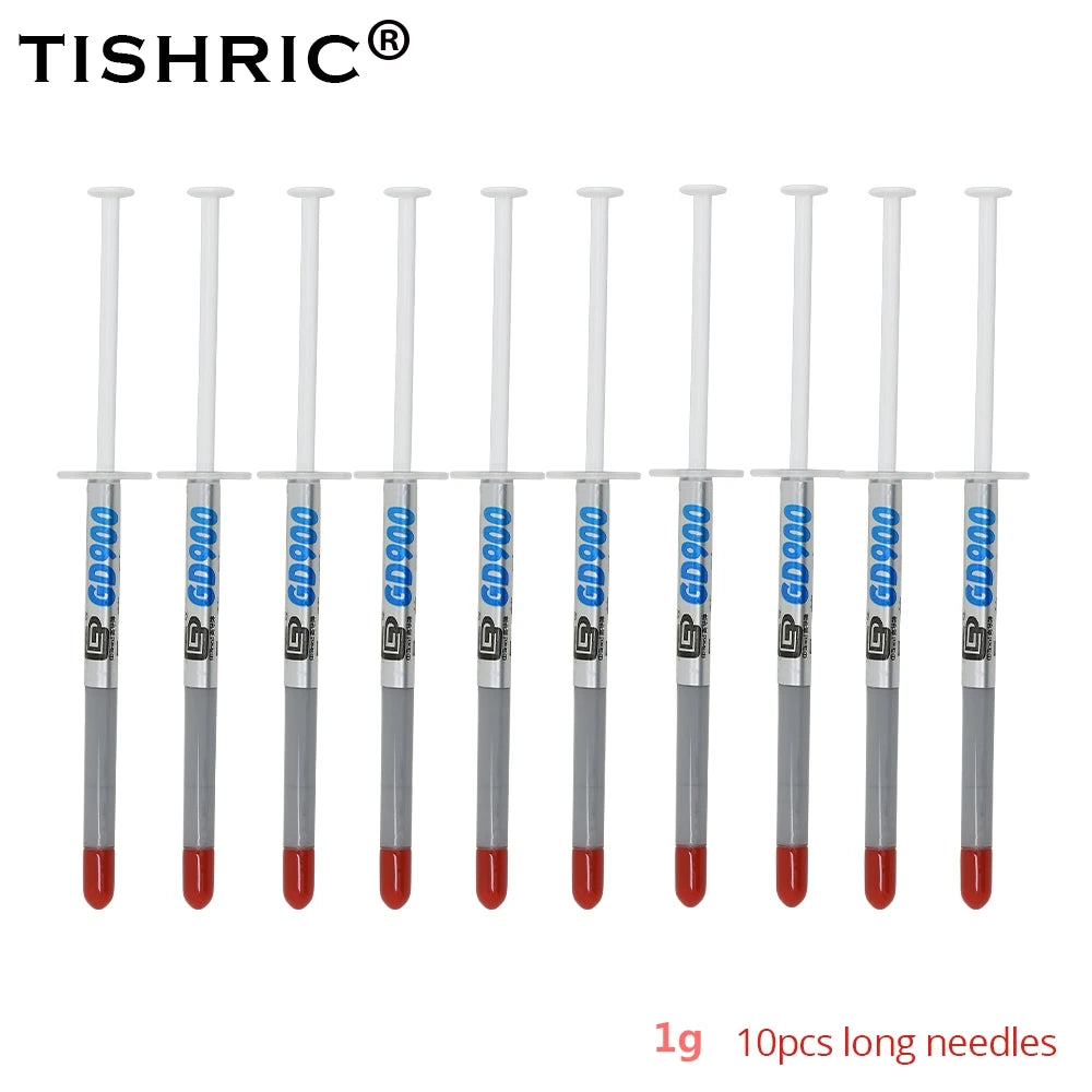TISHRIC GD900 Thermal Paste for CPU & PC Cooler | 1g–30g CPU Thermal Paste PRIMED 10PCS GD900 1g China Mainland
