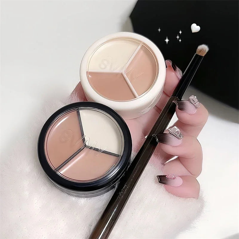 3-Color Concealer Palette – Waterproof Full Coverage Makeup