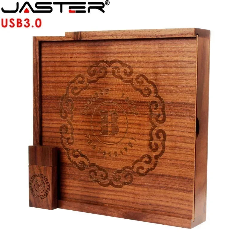 JASTER Wooden USB 3.0 Photo Album Box Flash Drive 16GB/32GB USB Flash Drive PRIMED